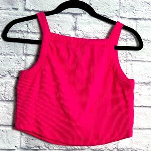 White Birch Pink Crop Top with Built in Bra